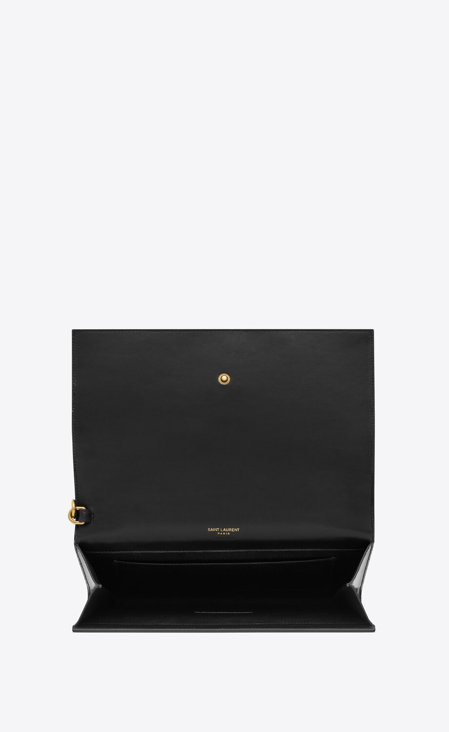 CASSANDRE FLAP POUCH IN LAMBSKIN AND BRUSHED LEATHER
